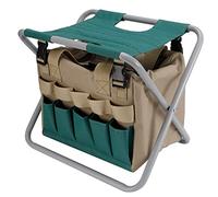 Fdit Chaise Pliante, Tabouret Portable en Tissu Oxford 600D avec Grand Sac de Rangement pour Camping en Plein Air, Jardin, Taille, Creuser, Désherbage, Transplantation