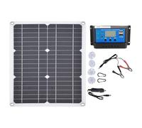 Fdit Chargeur de Panneau Solaire 20W 20W Charger D'énergie Solaire 20W Charger Solaire Panneau Solaire Monocristallin Portable avec Contrôleur 10A pour les Maisons pour Animaux de