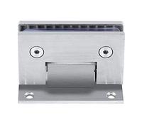 Fdit Charnière Pince de Porte Verre 90º Support Mural sans Cadre Clip pour Porte de Douche en Verre 8-10mm avec vis Accessoire