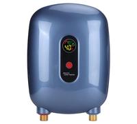 Fdit Chauffe-eau électrique instantané en 3 Secondes avec Corps Chauffant en Acier Inoxydable 304 pour Douche de Salle de Bain, Protections Multiples et Basse Pression D'eau 0,04 MPA (Prise UE 220V)