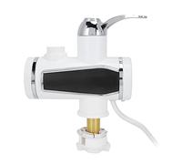 Fdit Chauffe-eau instantané 3000W G1 2, Robinet 360° Orientable en Acier Inoxydable 304 avec Affichage de Température, pour Douche de Salle de Bain et évier