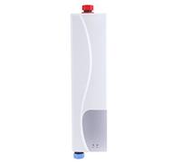 Fdit Chauffe-Eau instantané sans Réservoir électrique Mini avec la Soupape de Décharge pour Chaudière Unique la Cuisine de Salle de Bains de Rression 220V 3000W(Blanc)