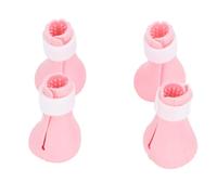 Fdit Chaussons de Toilettage pour Chat, Bottes en Silicone de qualité Supérieure pour Le Bain et la Prévention des Rayures, Adaptées à Toutes Les Tailles (Pink)