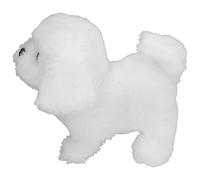 Fdit Chien Interactif électronique en Peluche Douce avec écorce et Queue, Joli pour Les Enfants, Aide à Apaiser Les émotions et Favorise Le Développement du Langage, 7,1 X 6,0 X 5,1 Pouces (Bichon