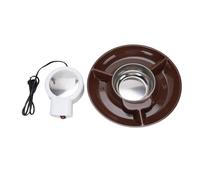 Fdit Chocolate électrique à Fusion, Mini Réchauffeur de Fondue en Acier Inoxydable pour Tremper les Biscuits à la Décoration Bruine des Fraises (260 Ml, 25W) (Plug UE 220V)