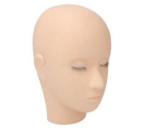 Fdit Cils Mannequin Tête 3d Make -Up Pratiquer la Tête avec un Matériau en Silicone Doux pour la Peinture Faciale