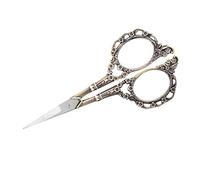 Fdit Ciseaux à Aiguille à Fleurs Vintage 1PC, Ciseaux de Broderie en Acier Inoxydable avec Motif de Fleur, 11 Cm / 4,3 Pouces, D'artisanat Tranchants pour le Scrapbooking, Poignée en Alliage de Zinc