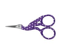 Fdit Ciseaux de Couture Colorés en Acier au Carbone, Mini Ciseaux de Broderie en Forme de Grue, pour la Couture, L'artisanat, la Collection de Cadeaux à Usage Quotidien, 6 (Pois violet)