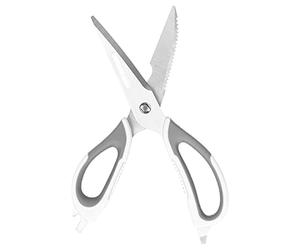 Fdit Ciseaux de Cuisine, gratter Les écailles de Poisson Ciseaux multifonctionnels durables et Pratiques avec Six Fonctions pour Les légumes coupés, Les Fruits, Les Nouilles, la Pizza(Gris)