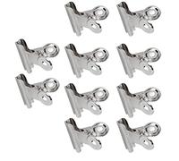 Fdit Clamp/Holder D'extension de L'ongle en Métal Clamp/Holder à la Mode de Fixation en Fibre de Verre Outil pour les Ongles, 10 Pcs pour L'utilisation de la Maison/du Salon, de L'argent