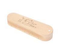 Fdit Clapet de Tailleur en Bois avec échelle, Conception Arrondie à Double extrémité, Poignée Confortable à Rainure Latérale pour L'aplatissement et la Couture du Tissu