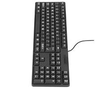 Fdit Clavier USB à Gros Caractères 104 Touches, Confortable au Toucher, Plug and Play, pour Les Personnes Malvoyantes et Les Personnes âgées, Clavier Filaire ABS