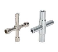 Fdit e Robinet de Seuil 4 Voies eau 4 en 1 de Robinet à Voies en Acier Inoxydable Compact et Portable pour les Boulons de Trains de Gaz D'eau électrique Utilisation