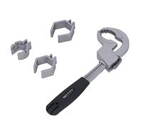 Fdit e Salle de Bain Multifonctionnelle, clé à Molette, Outil de Réparation, Alliage D'aluminium ABS, Mâchoire Réglable à Ressort avec Poignée Ergonomique pour Robinet, Pomme de