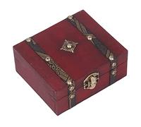 Fdit Coffre au Trésor en Bois, Boîte à Bijoux en Bois de Cèdre de Style Chinois Rétro pour Fichiers à Bijoux, Boîte à Souvenirs Légère et Portable