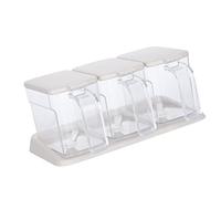 Fdit Coffret D'assaisonnement de Cuisine de Grande capacité avec Cuillères pour une Organisation Ordonnée du Comptoir (Abricot)