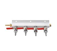 Fdit collecteur du gaz Distributeur de gaz de la bière, Distributeur d'air Splitter Collecteur de CO2 raccords npt1/4 Barb Adaptateur coupleur (4 Voies)