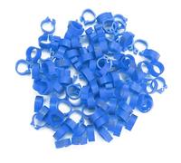 Fdit Colorful 100-Chice Plastic Mots, 8 Mm Anneaux de Colombe pour Les Amateurs de Pigeons, des Groupes de Conception/de Soutien Simples pour Les Amateurs d'oiseaux (Bleu foncé)