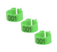 Fdit Colorful 100-Chice Plastic Mots, 8 Mm Anneaux de Colombe pour Les Amateurs de Pigeons, des Groupes de Conception/de Soutien Simples pour Les Amateurs d'oiseaux (Green)
