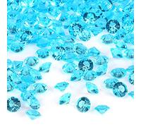 Fdit Confettis Décoratifs en Diamant Acrylique, Paquet de 500 Pièces 8mm pour Accessoires de Bricolage de Fête de Mariage (Blue)
