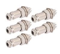 Fdit Connecteur de Bougie D'aviation Connexions Métalliques à Long Terme GX16 16 Mm 450 V pour Les Systèmes Automatisés Informatiques (8 Broches)