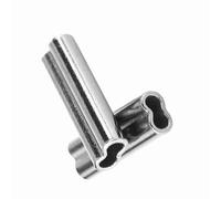Fdit Connecteur de Tube en Cuivre à Sertir à Double Baril Durable pour Leader de Fil 100 Pièces pour Les Amateurs de Pêche (2,0 mm * 10 mm)