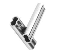 Fdit Connecteur de Tube en Cuivre à Sertir à Double Baril Durable pour Leader de Fil 100 Pièces pour Les Amateurs de Pêche (1,0 mm * 10 mm)