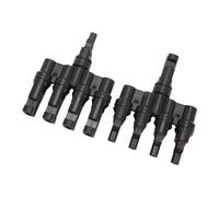 Fdit Connecteur Ramification T 1 à 4 pour Panneaux Solaires, avec Boîtier PPO Résistant aux UV et étanchéité IP67, pour Connexion Parallèle Entre Panneaux Solaires