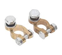 Fdit Connecteurs de Borne de Batterie de 2PCS, Pince à Bornes de Batterie en Laiton 300A avec Vis à Vis Unique M10 pour les Caravanes de Camions Automobiles, Connecteurs de Post