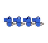 Fdit Connexion du Tuyau D'air Rotatif NPT 1/4 Pouce avec 360 ° Wrdation, Adaptateur D'outils Pneumatiques à 4 Packs pour les Machines et Exercices de Broyage, Matériau Neutre en Aluminium Résistant