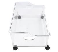 Fdit Conteneur de Rangement Transparent Amovible avec Roue, Conteneur de Rangement Mobile Sous le Lit pour Articles et Collations de bébé, Conception Durable pour Table à Langer et Chaise