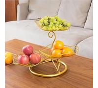 Fdit Corbeille à Fruits à 3 Niveaux, Plateau à Fruits Peu Encombrant, Assiette à Moderne Soudée à la Main avec Détails Décoratifs, Grande capacité pour Diverses Fournitures, Idéal pour la Table (#1)