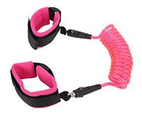 Fdit Cordon de Poignet Anti-perte pour Enfants avec Bracelet rembourré pour Plus de Confort pour les Parents et les Enfants (Tête rotative à 360 degrés de 1,5 m rose)