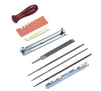 Fdit Costararas -Teeth -Sharpener Set 10pcs Sierra de Sierra de Tumination Kit D'outils élevé avec Un Sac de Rangement pour Les Amateurs de Plein Air