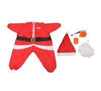 Fdit Costume de Santa Gonflable, Christmas Santa Costume Blow Up Tenue avec un Ventilateur de Gonflement à Batterie pour les Fêtes de Vacances Halloween Cosplay