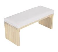 Fdit Coussin à Main de Nail Art Doux en Cuir PU Doux, Oreillers de Repos en Bois en Bois, Expérience de Manucure Confortable, Design élégant, Usage Domestique et Ongle (WHITE)