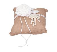 Fdit Coussin D'alliance en Perles, Coussin de Mariage, 19x17cm, pour