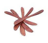 Fdit Couteau à Dîner en Bois écologique, Gadgets de Cuisine pour Pique-Nique à L'hôtel, Ensemble de 5 Couverts Réutilisables