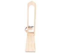 Fdit Couture du Cuir Poney Outils D'artisanat du Cuir Pince à Coudre en Rotation à 360 ° Tige Réglable en Acier Inoxydable avec Base en Bois pour Bricolage Couture à la Main