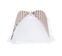 Fdit Couvercle Anti-Insectes Alimentaire Pliable Up dôme Maille Mouche Wasp Insecte Net Barbecue Cuisine Outil 32x31 cm(Beige)