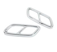 Fdit Couvercle de Silencieux D'échappement, Couvercle de Pointe D'échappement en Plastique ABS pour la Classe C W206 2021 UP, Décoration Adhésive du Tuyau Arrière, Mise à Niveau (Argent
