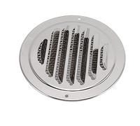 Fdit Couvercle de Ventilation en Acier Inoxydable 304, 4 Pouces, Grille à Persiennes avec écran à Mailles Fines pour Conduit Mural, Sortie de Ventilation (Acier inoxydable 304 2)