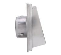 Fdit Couvercle de Ventilation Mural Extérieur en Métal, Couvercle de Ventilation de Sèche-linge en Acier Inoxydable SUS304 avec Plats, Capot de à Fermeture Silencieuse pour Caravanes