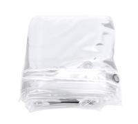 Fdit Couverture Transparente de Poulailler en PVC, Bâche D'isolation d'hiver de 2x3m avec Sangles élastiques, Corde pour Poulailler, Protection Contre Le Vent et la Pluie,