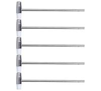 Fdit Crafts Mini Mallet Exquis Hammer en Double Tête en Acier Inoxydable pour Les Bijoux en Cuir Jouets Faits à la Main 6,5 Pouces 5 Pièces