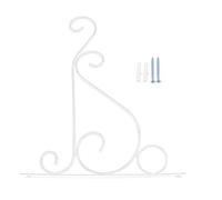 Fdit Crochet De Fleur De Support De Suspension De Suspension De Plante De Fer Pour La Décoration De Jardin à La Maison 25 * 21cm(Blanc)