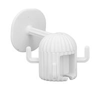 Fdit Crochets Crochets Muraux à 2 Voies Décoratifs Rotatifs à 360 ° Adhésif Fort Étanche Crochet Allongé de 20 Mm pour Cuisine Salle de Bain Salon (WHITE)