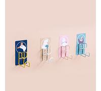 Fdit Crochets Mignons Fixés au Mur, Porte-serviettes Multicouche à Crochet Rotatif à 360 ° avec Adhésif Haute Résistance, pour Organisateur de Cuisine de Salle de Bain (alpaga)