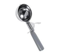 Fdit Cuillère à Crème Glacée avec Levier de Déverrouillage, Cuillère à Pâte à Biscuits en Acier Inoxydable pour Purée de Pommes de Terre et Boule de Fruits, Plat à Crème Glacée à (7,2 cm)