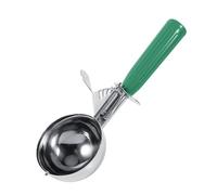 Fdit Cuillère à Crème Glacée avec Levier de Déverrouillage, Cuillère à Pâte à Biscuits en Acier Inoxydable pour Purée de Pommes de Terre et Boule de Fruits, Plat à Crème Glacée à (6,5 cm)